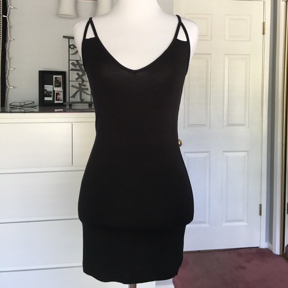 Black bodycon mini dress